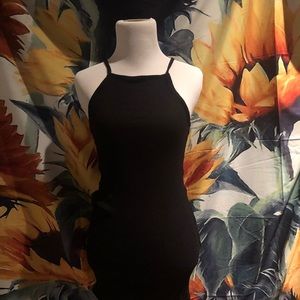 Black mini bodycon dress